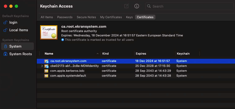 Workspace ONE UEM profile deployment confirmation