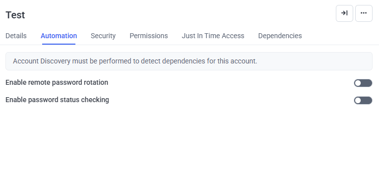 Automation tab showing the Dependencies section