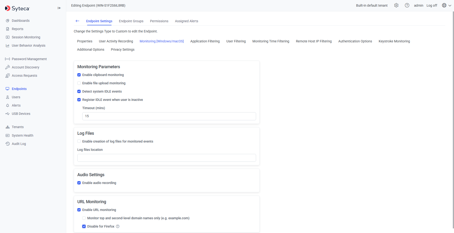 Url Monitoring Config 1