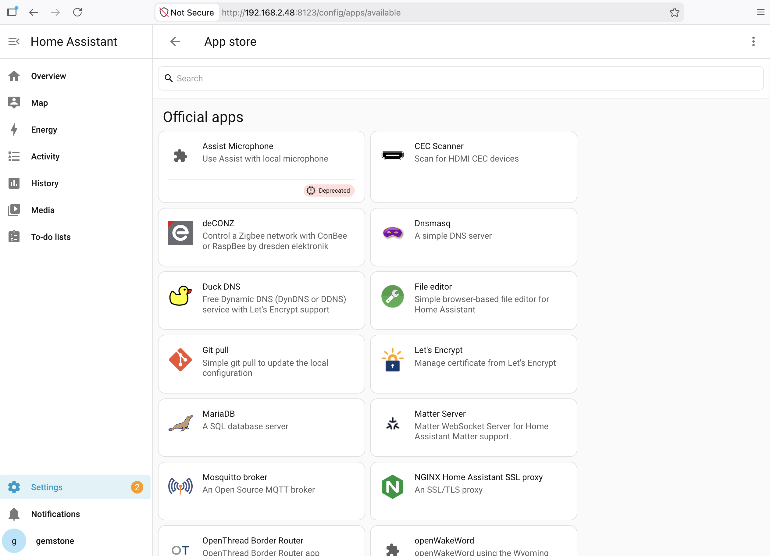 Home Assistant Add-on Store