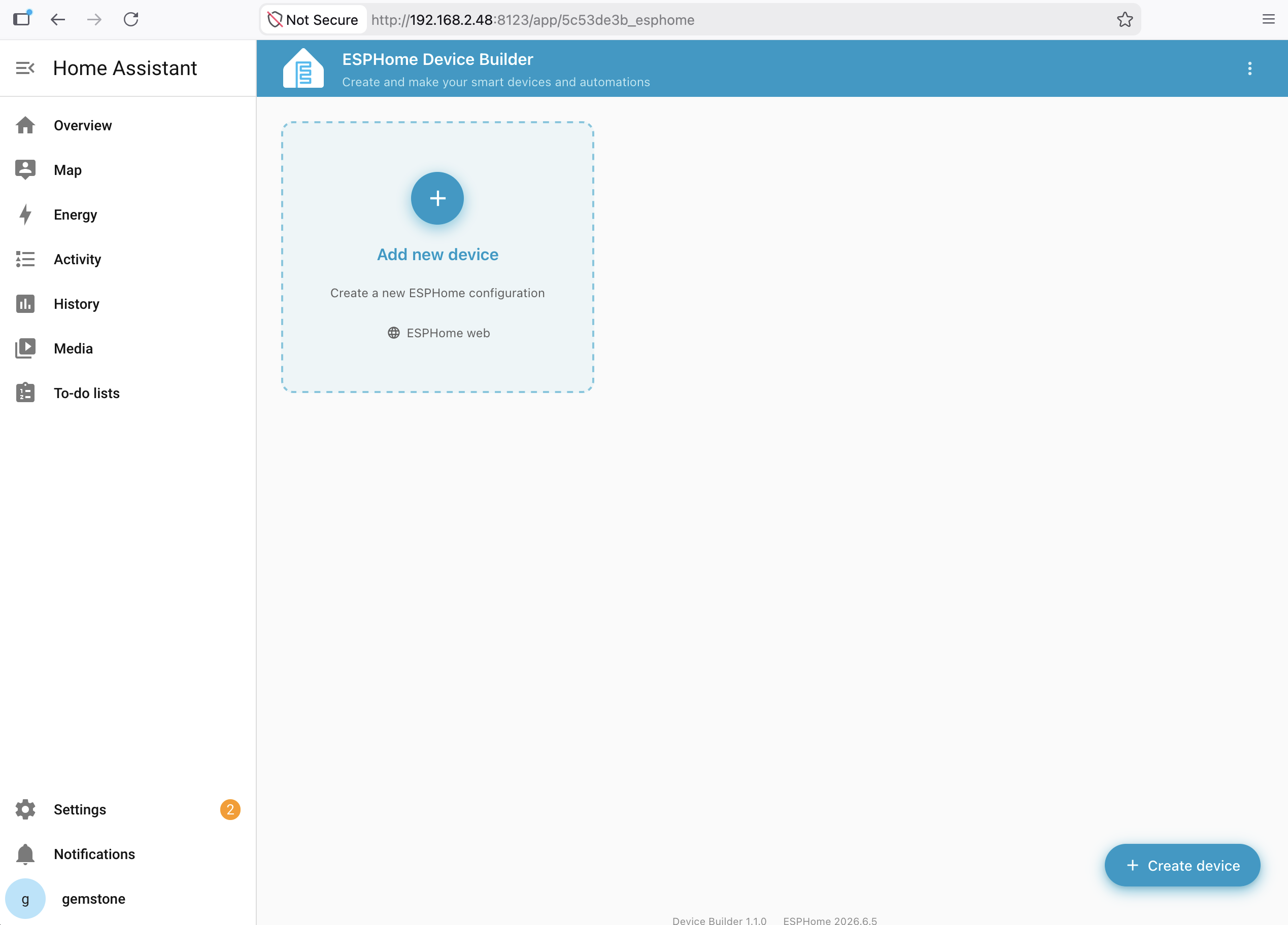 ESPHome Welcome Screen