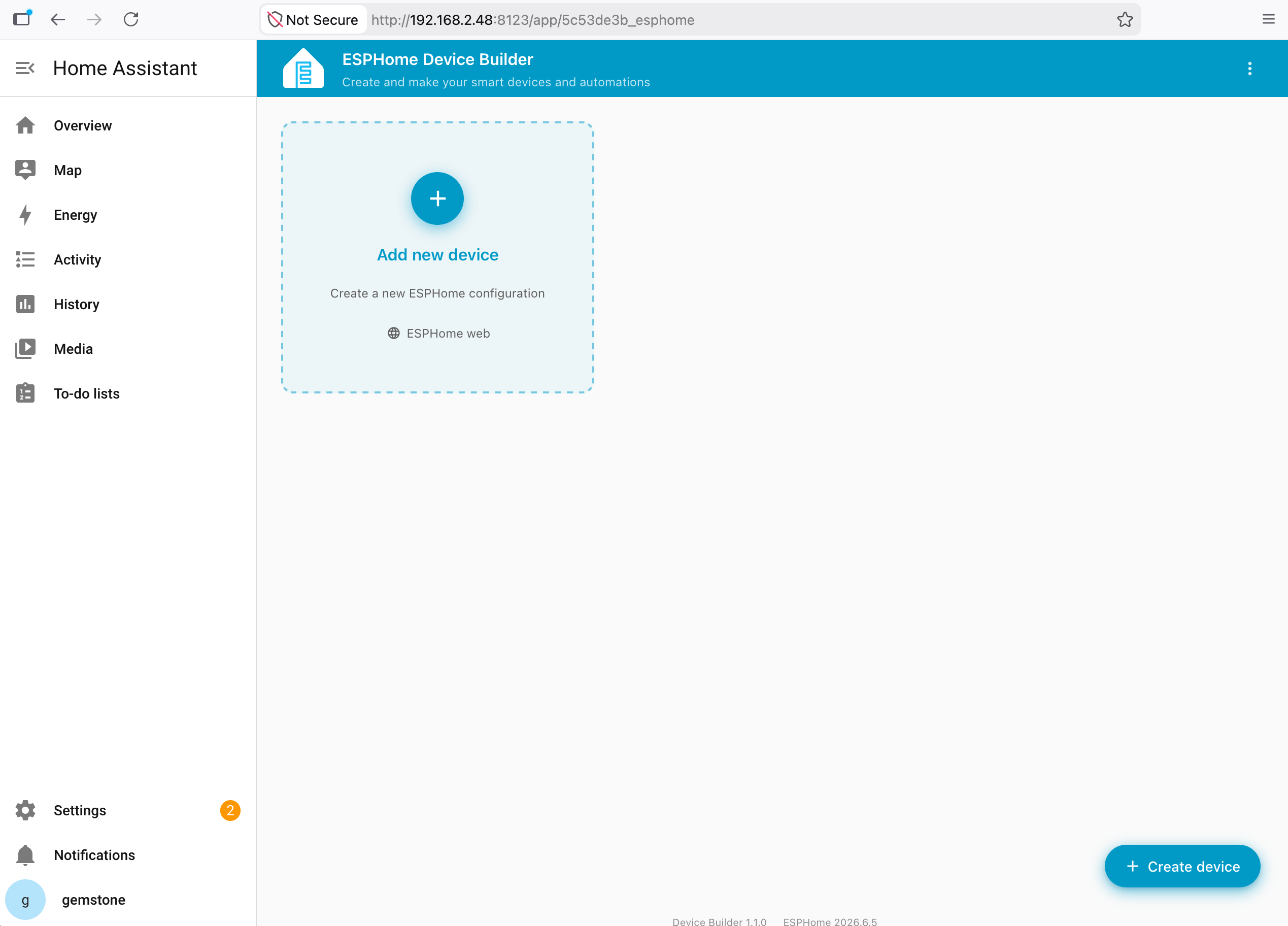 ESPHome Welcome Screen