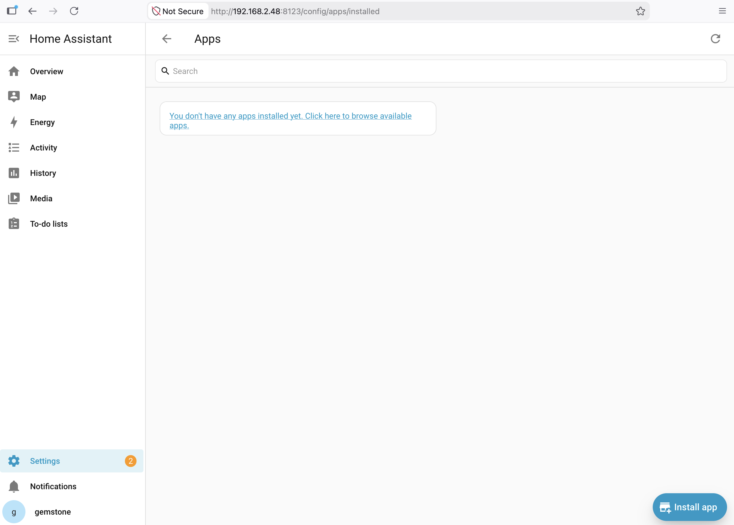 Home Assistant Add-ons Section