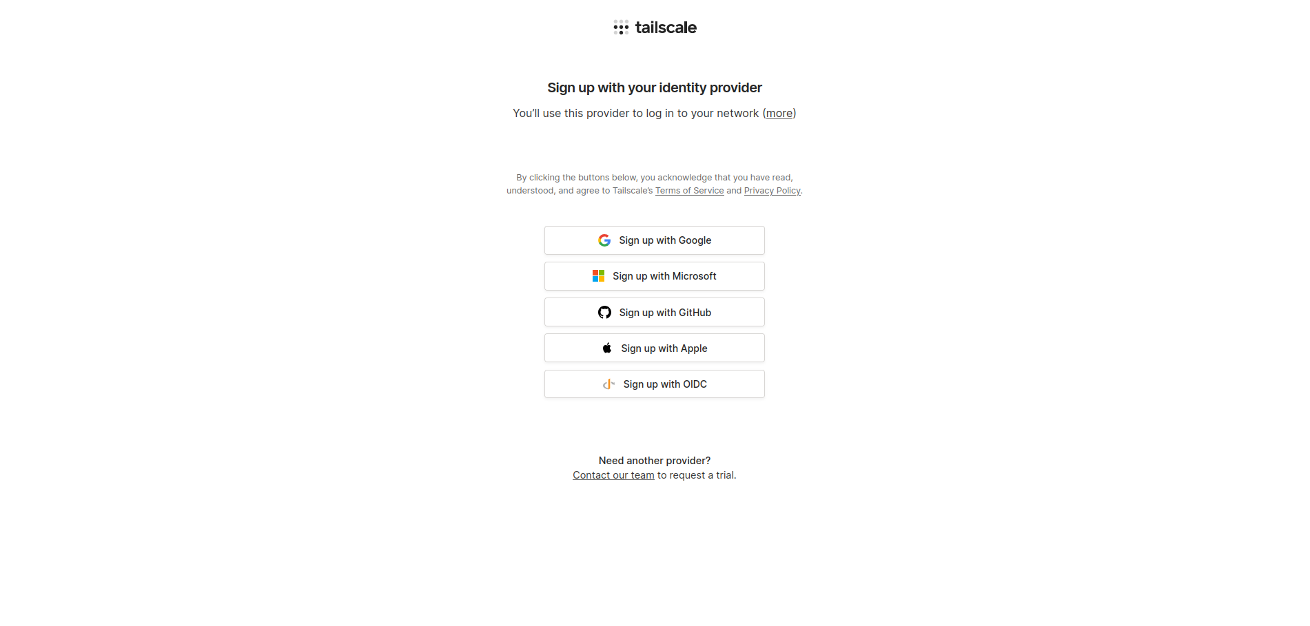 Tailscale signup