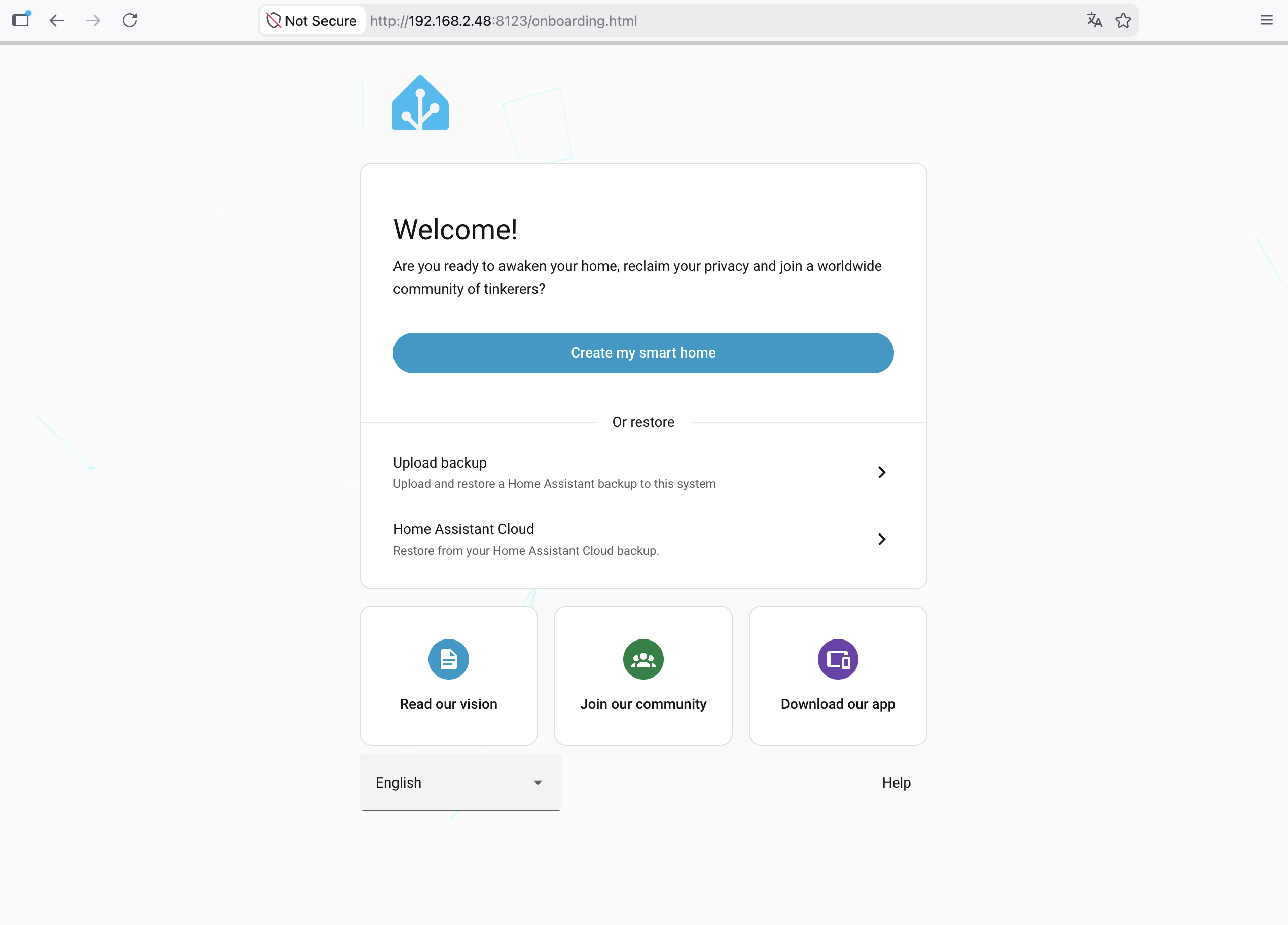 Welcome Screen