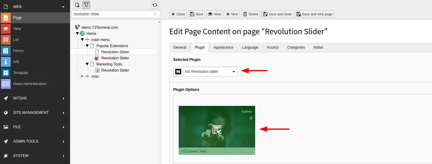 TYPO3-Revolution-Slider-Frontend-Plugin