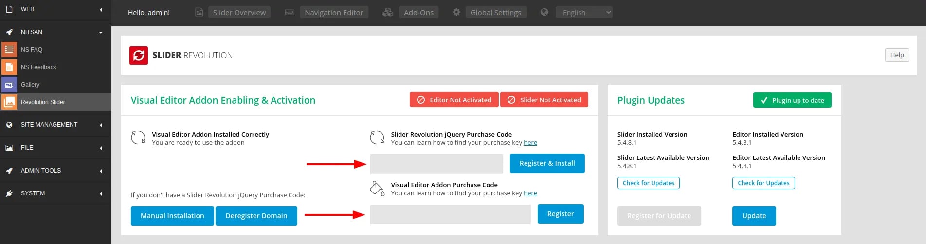 TYPO3-Revolution-Slider-License-Activate