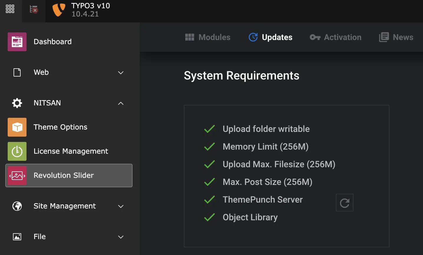 TYPO3-Revolution-Slider-System-Check