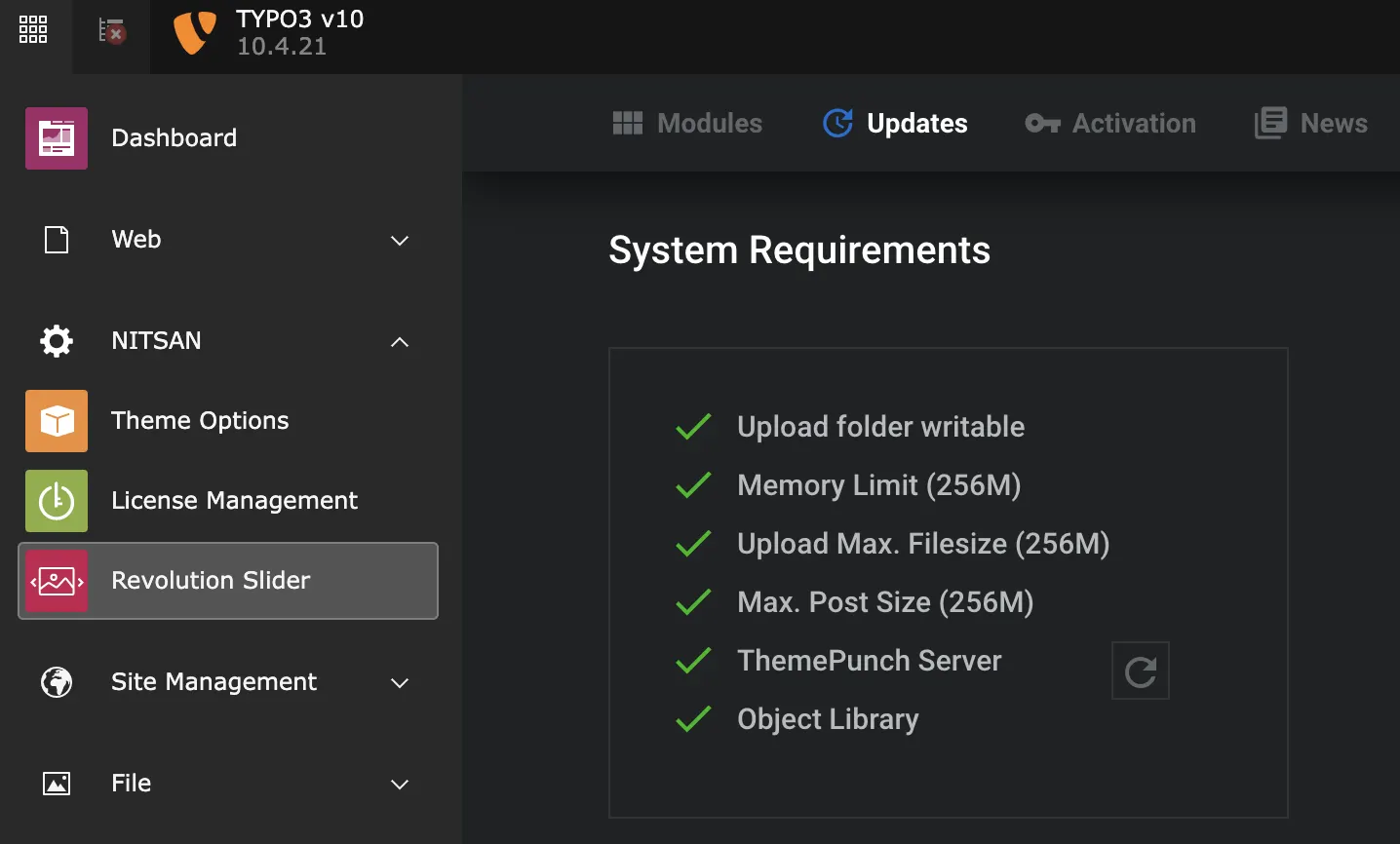 TYPO3-Revolution-Slider-System-Check