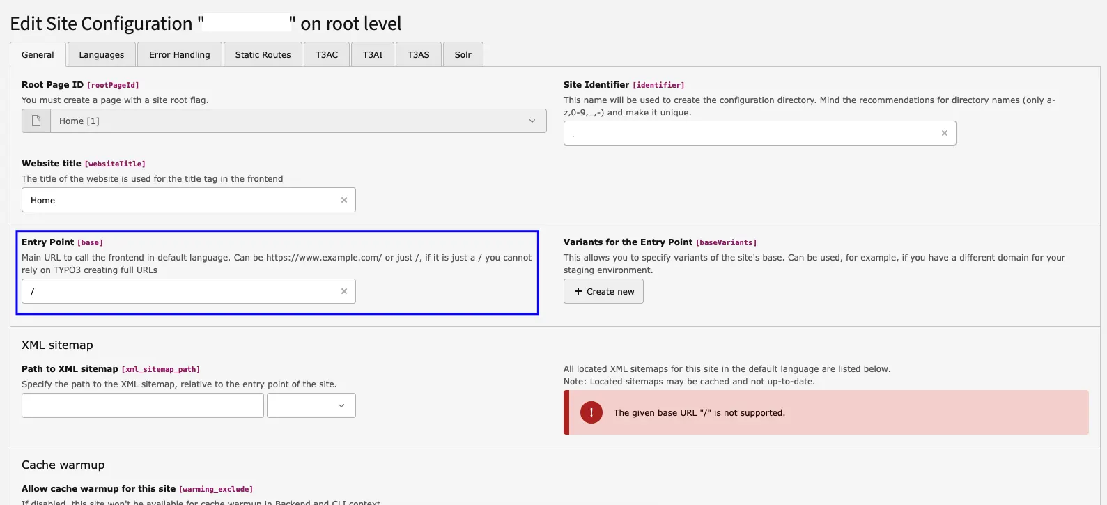 Site URL