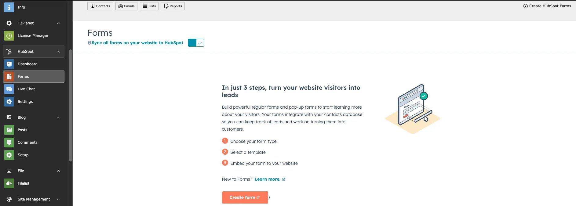 Create forms