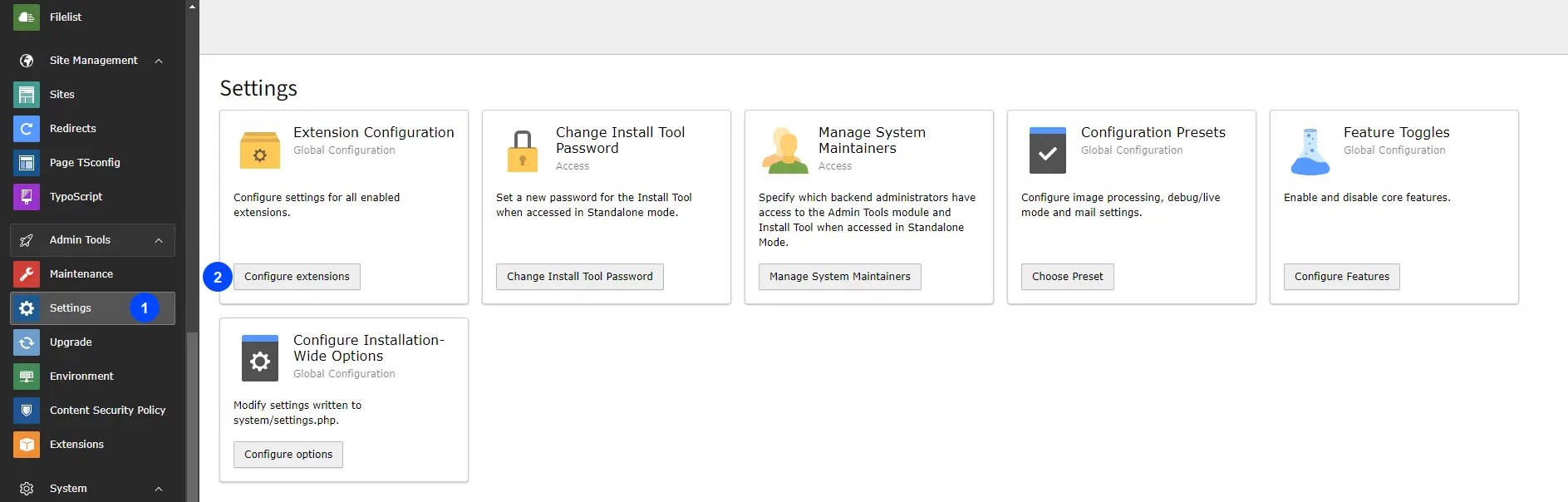 Configuration extension