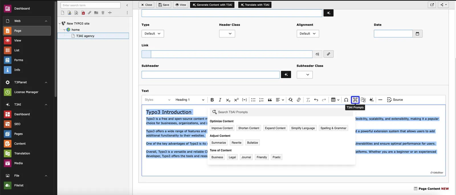 Manage glossary