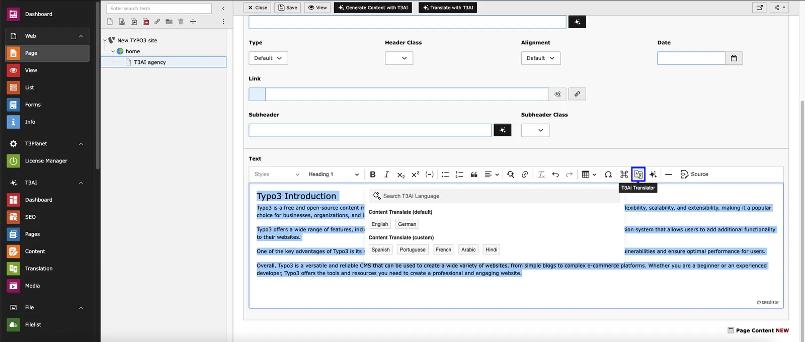 Manage glossary