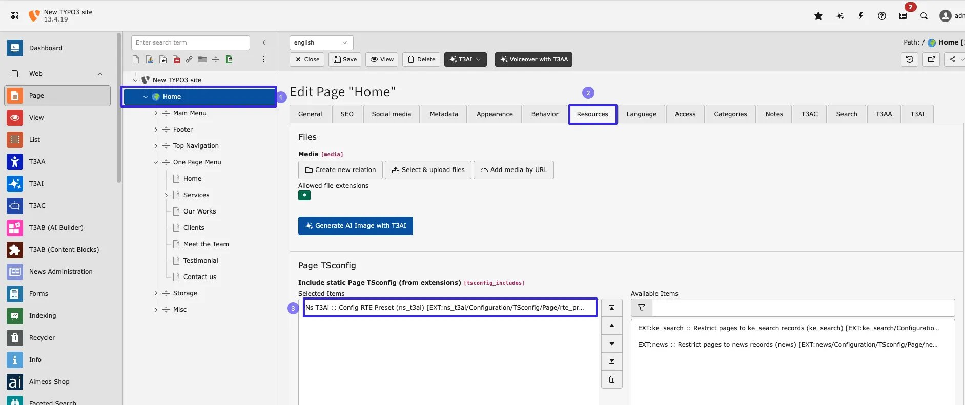 Manage glossary