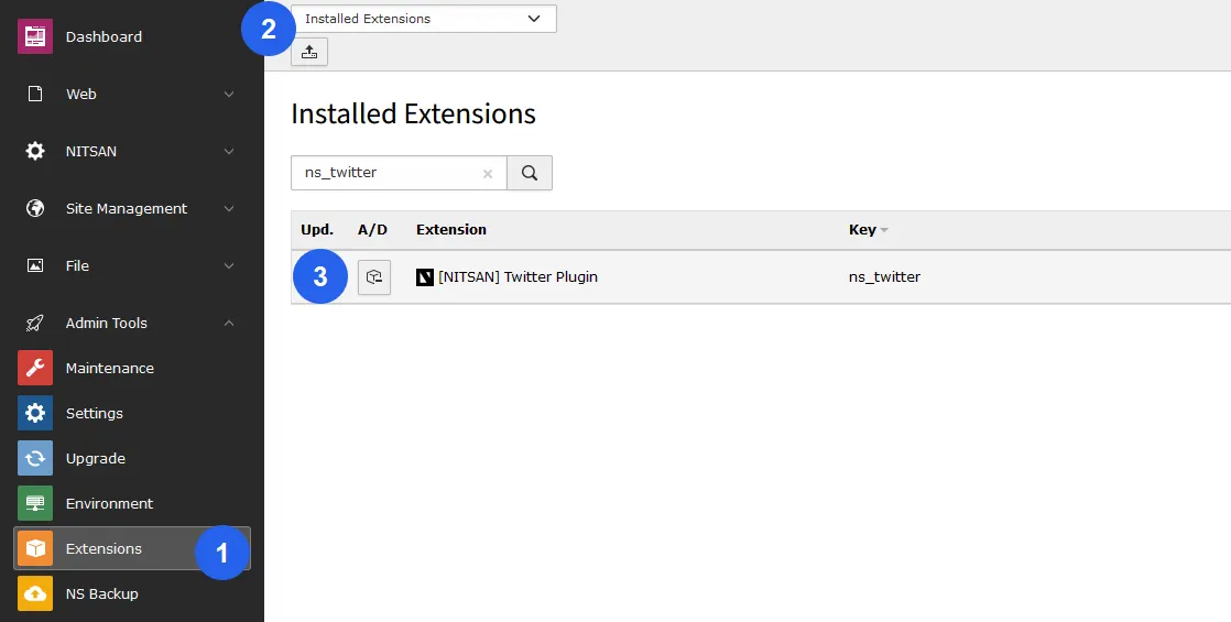 TYPO3_NsTwitter_Extension_NITSAN_Install_Step1