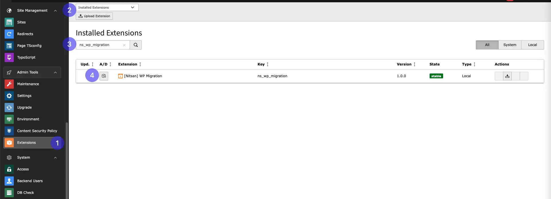 Install Extension