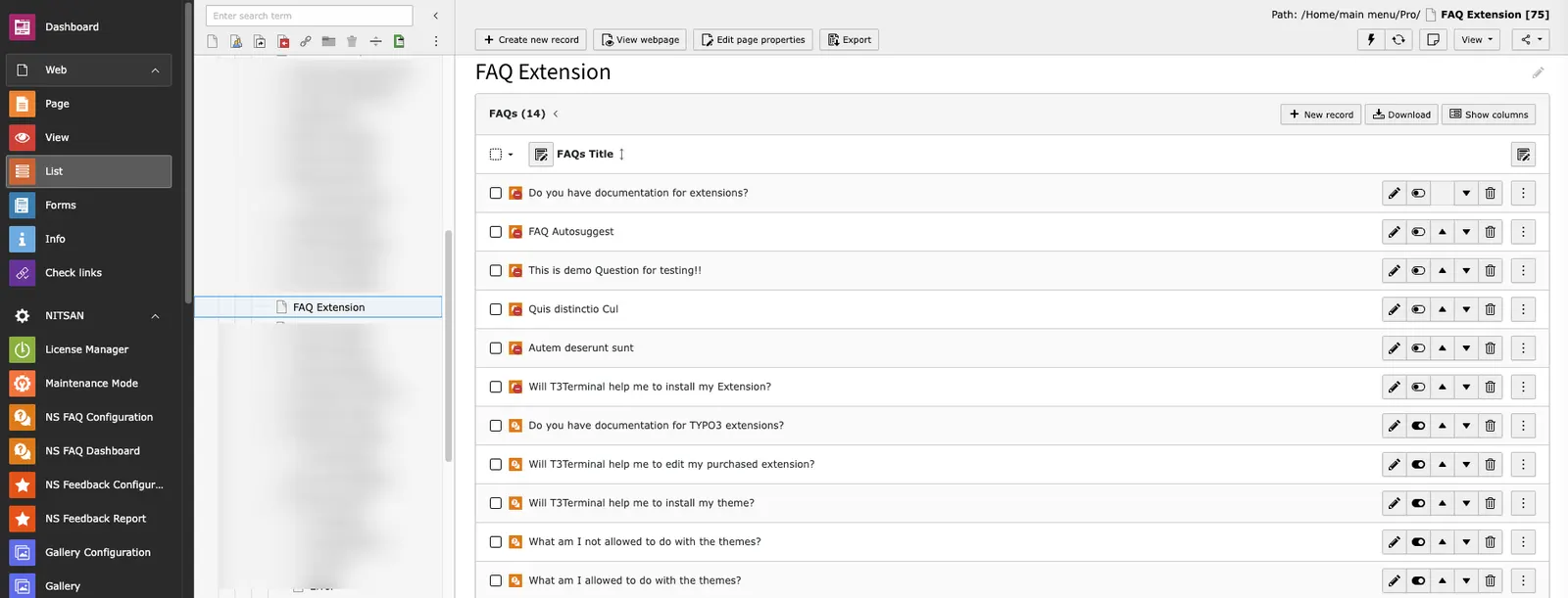 Enable from Backend