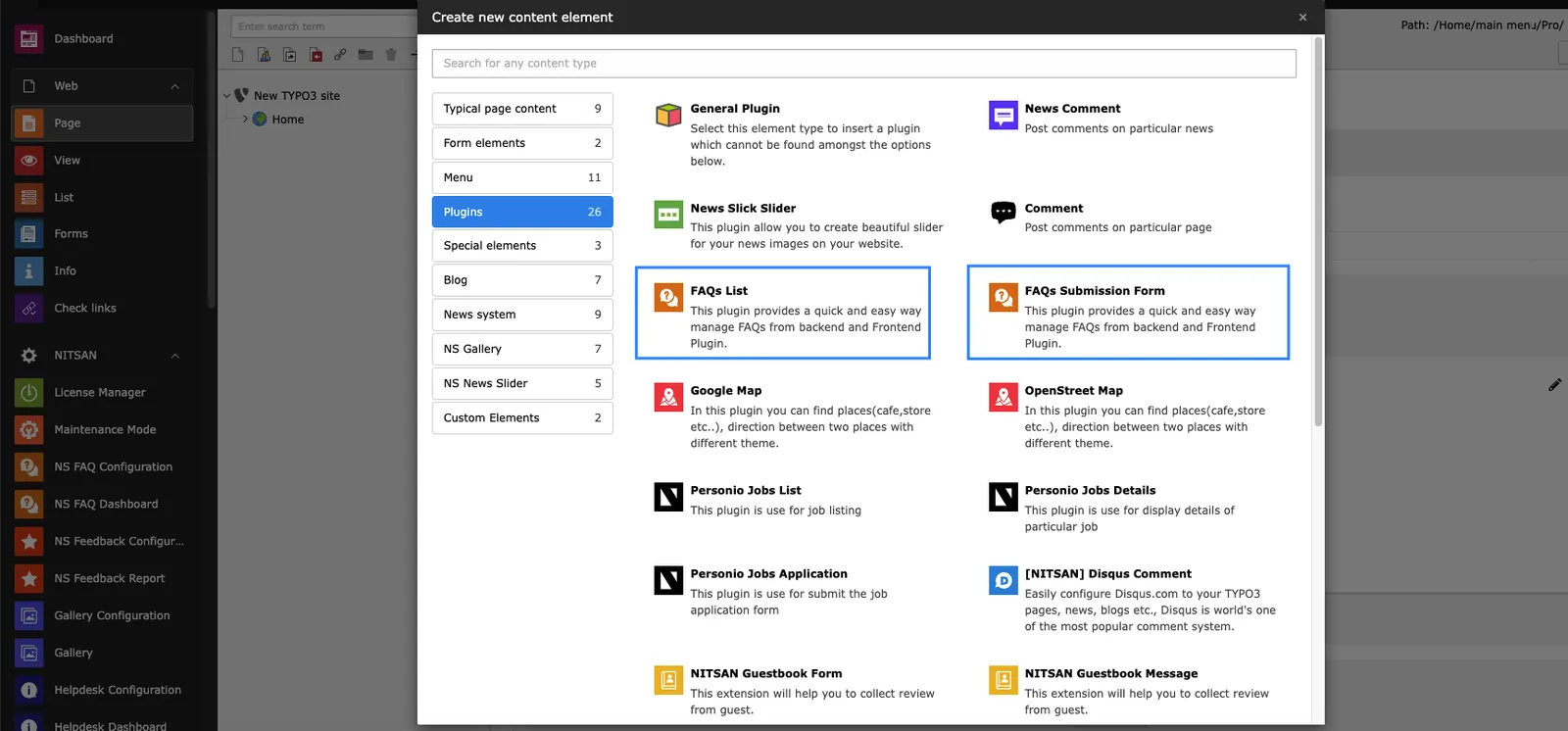 Add FAQ Plugin