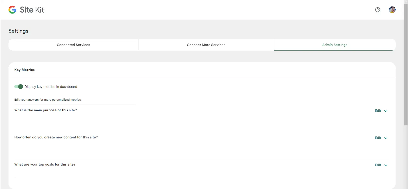 Admin Settings