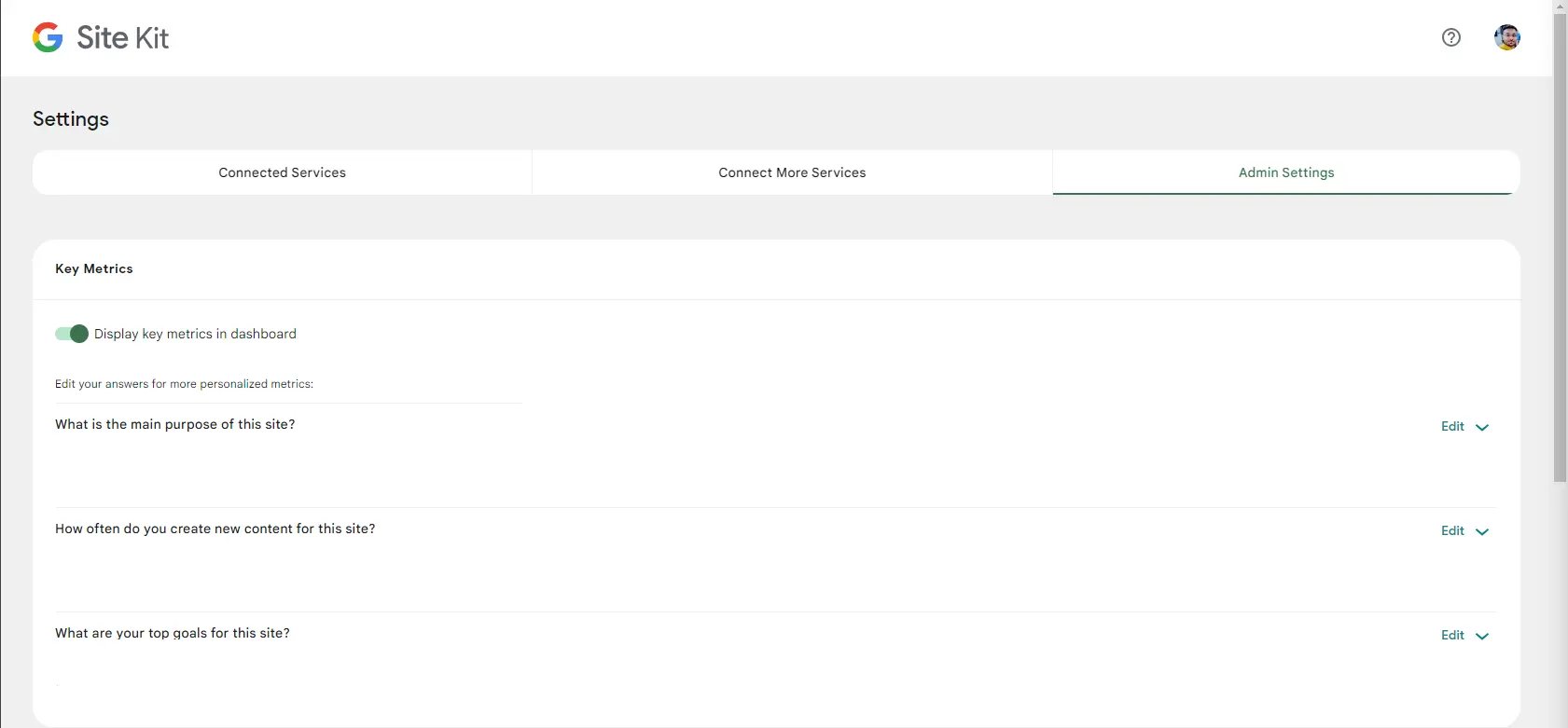 Admin Settings