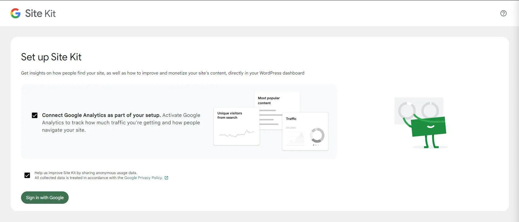 Sign in With Google option