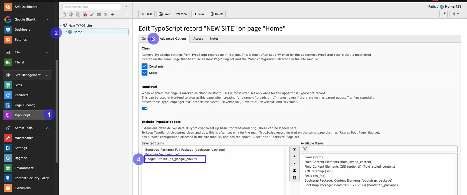 Active Typoscript