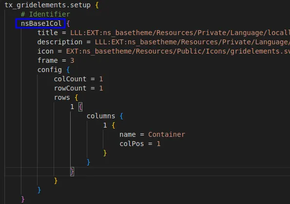 Grid Backend Layout Key