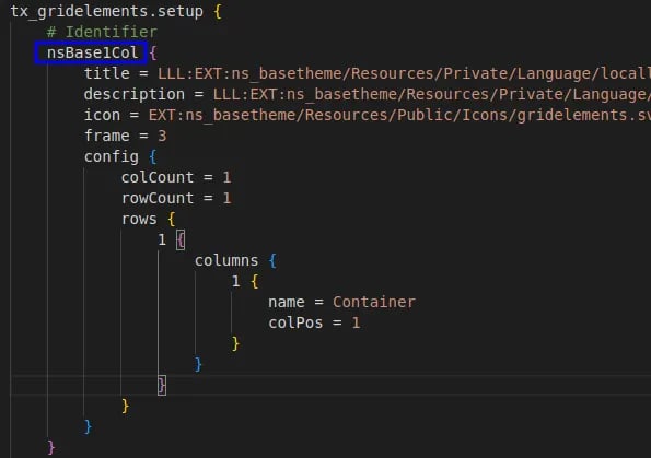 Grid Backend Layout Key