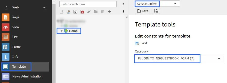 Guestbook Configuration