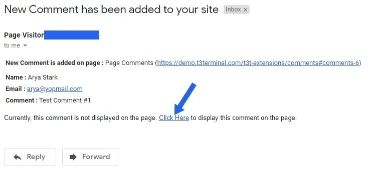 Approve Comment from E-mail