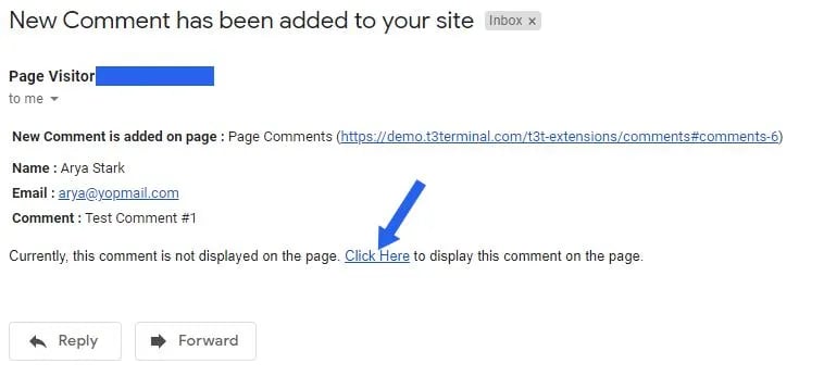 Approve Comment from E-mail