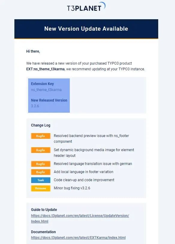 New version available