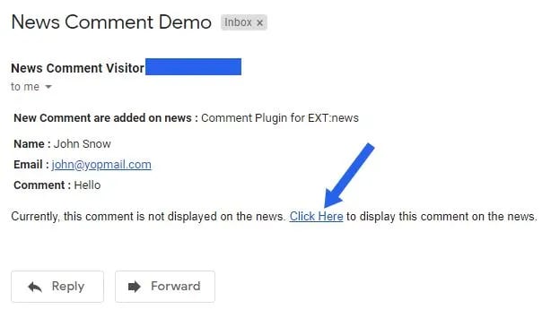 Approve Comment from E-mail