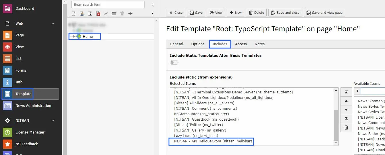 Activate Typoscript
