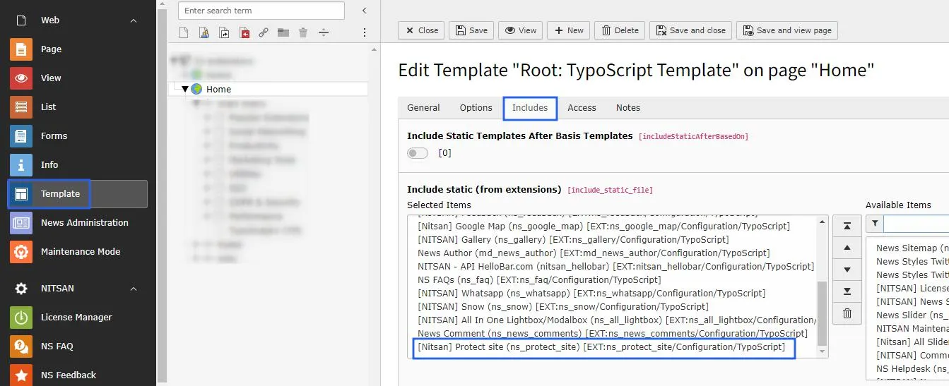 Activate Typoscript