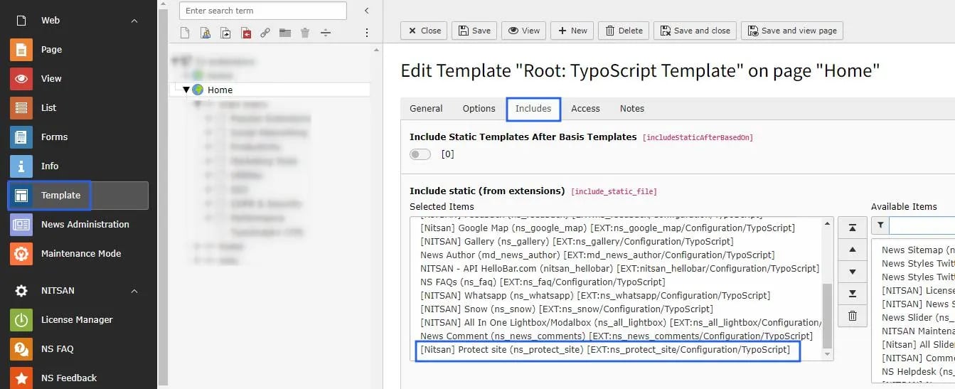 Activate Typoscript