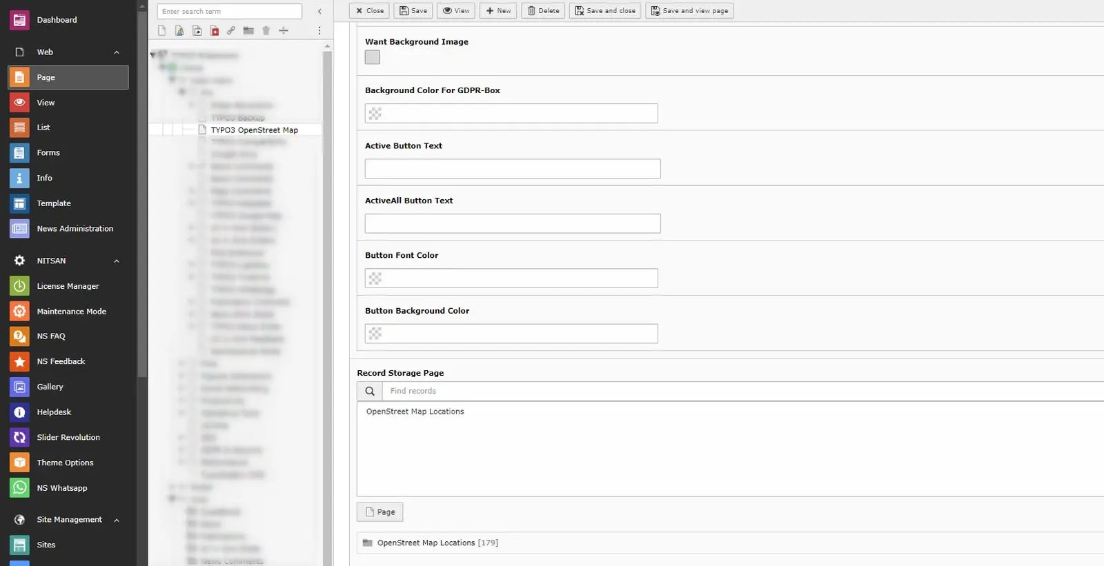 GDPR Settings in Map Plugin