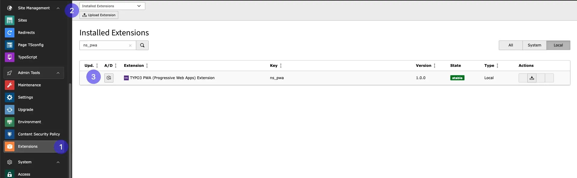 Install Extension