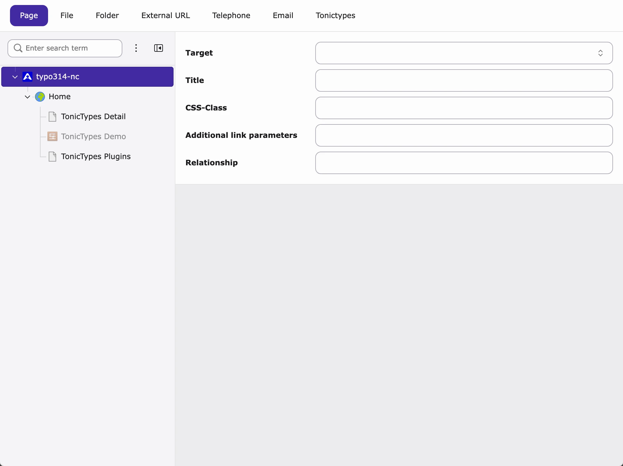 Tonictypes link handler
