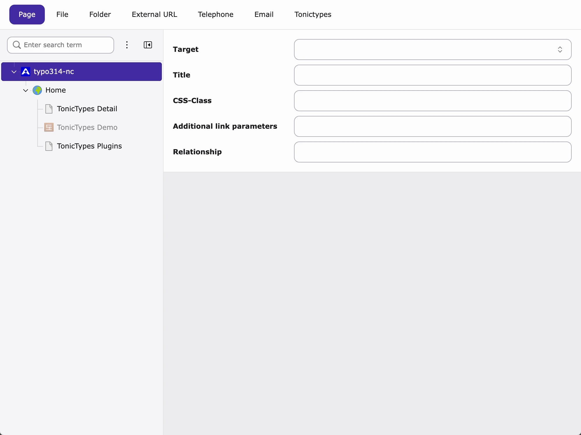 Tonictypes link handler