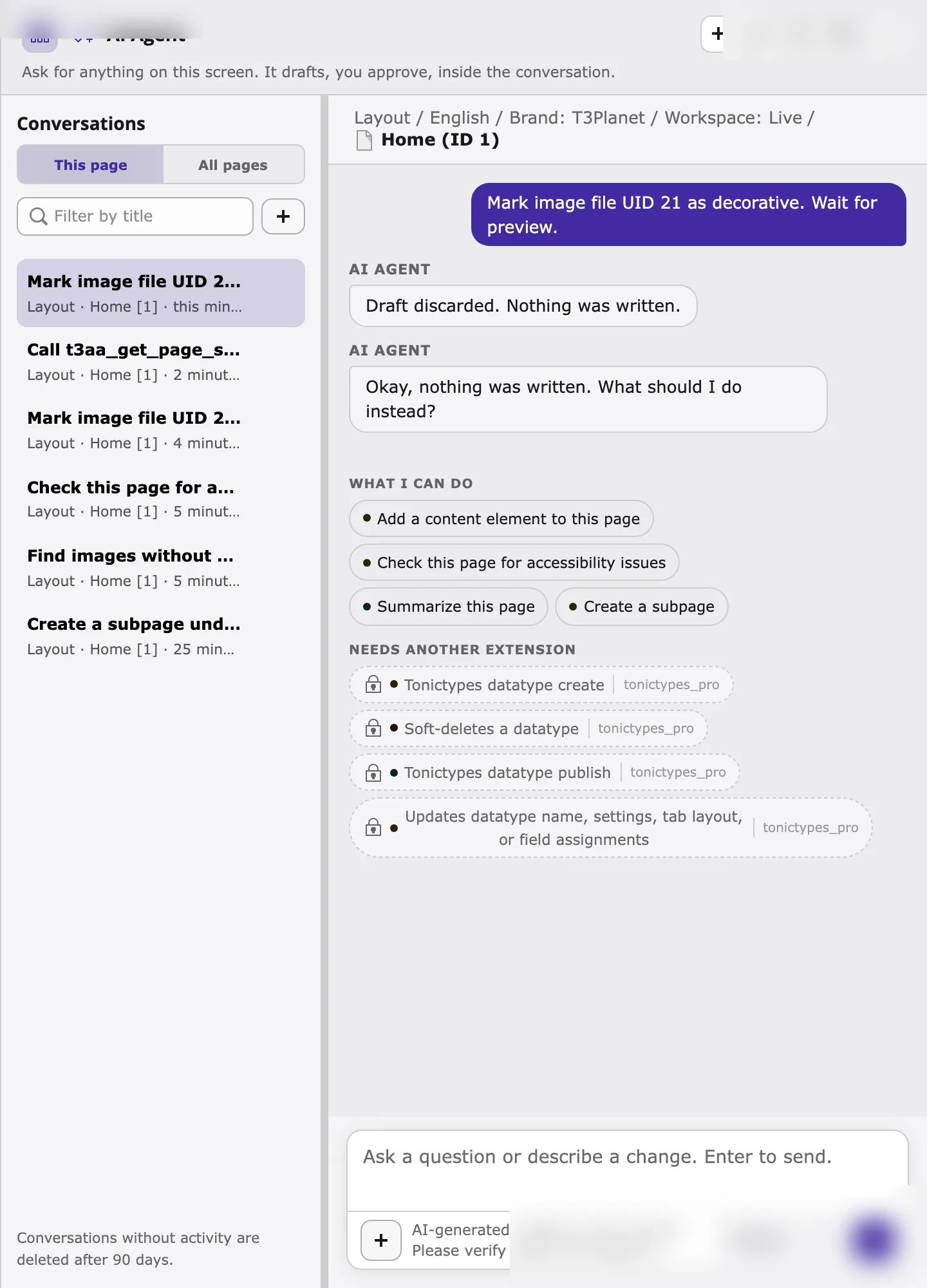 After Cancel: nothing was written to the file