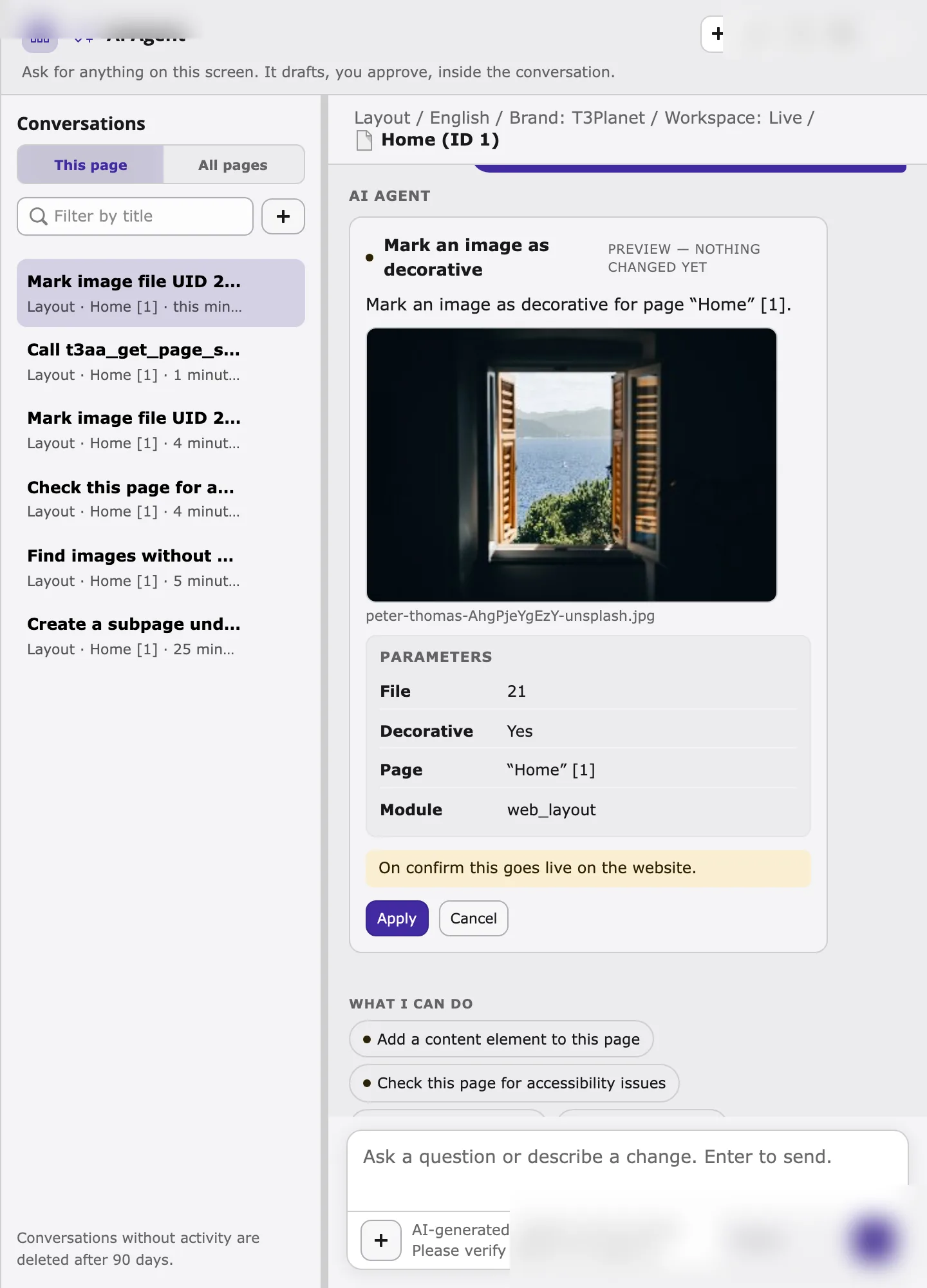 Write preview for Mark an image as decorative with Preview — nothing changed yet
