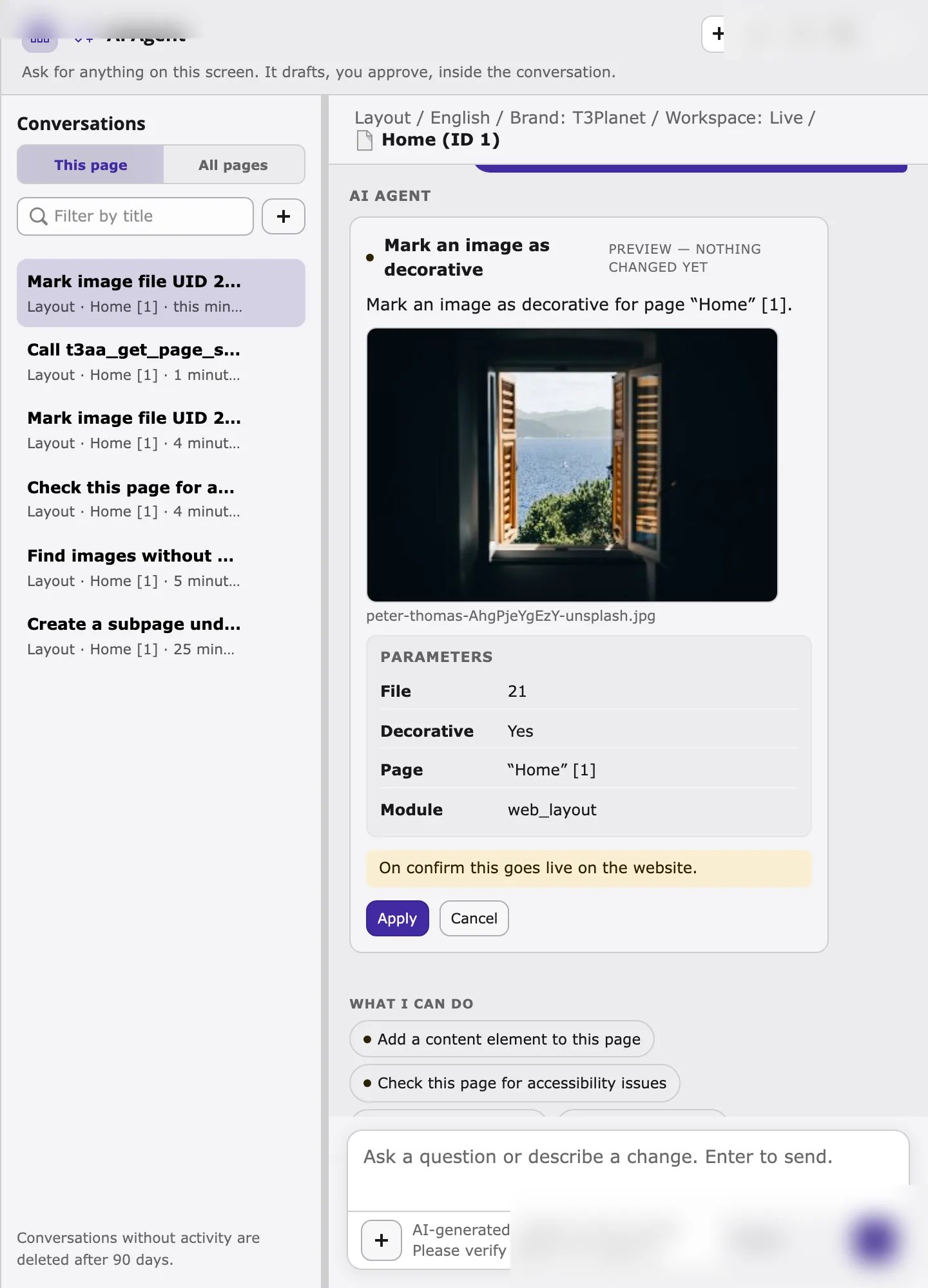 Write preview for Mark an image as decorative with Preview — nothing changed yet