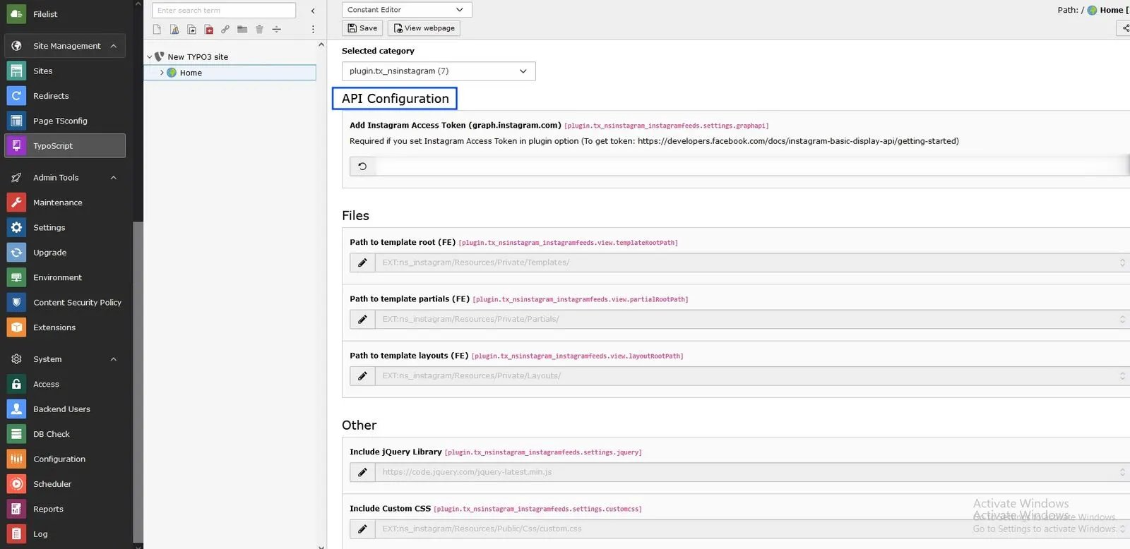 API Configuration