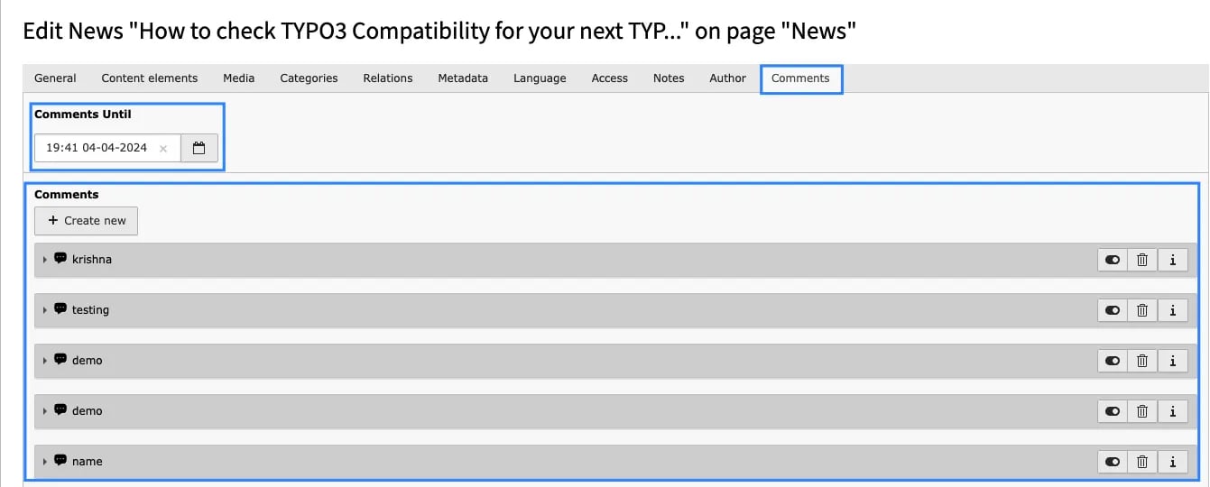 Approve Comment from backend