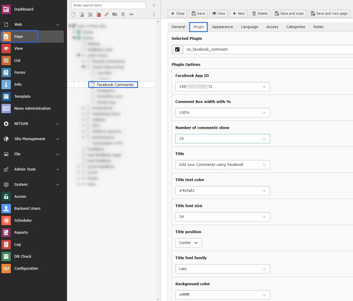 Configure Facebook Comment Plugin
