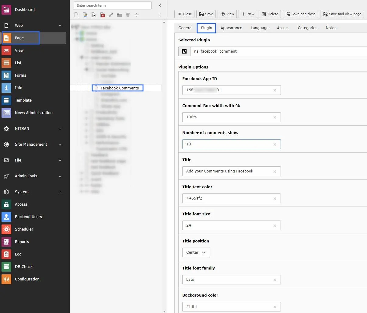 Configure Facebook Comment Plugin