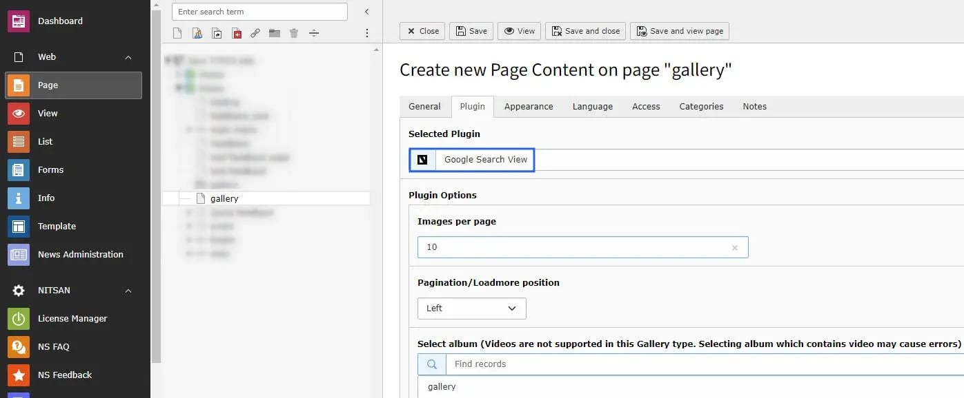 Add Gallery plugin
