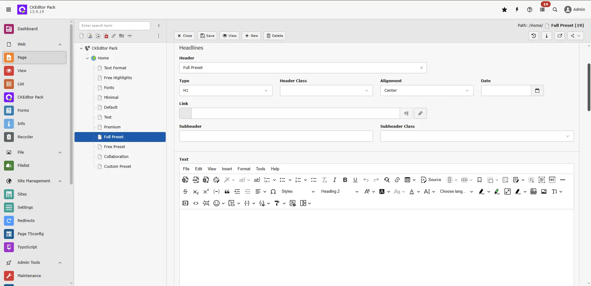 CKEditor Pack Features